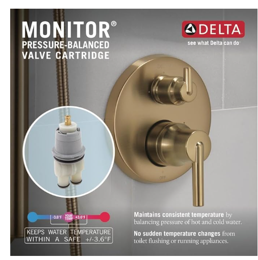 DELTA FAUCET T24859-SS, Stainless Trinsic Contemporary Monitor 14 Series Valve