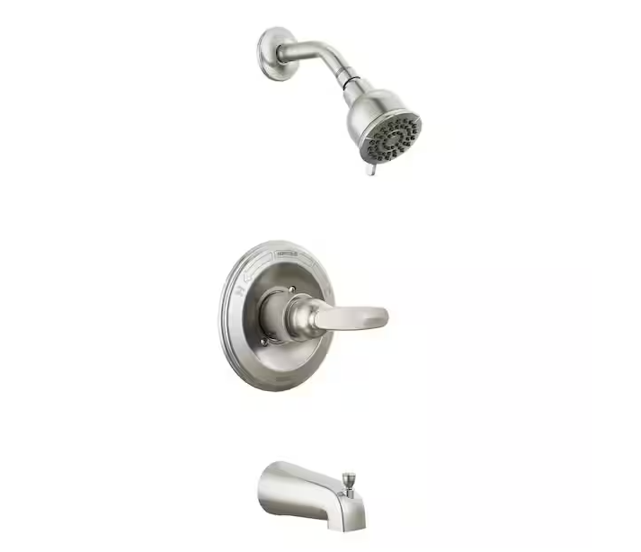 Foundations 1-Handle Tub and Shower Faucet Trim Kit in Stainless