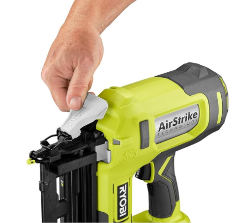 RYOBI ONE+ 18V 16-Gauge Cordless AirStrike Finish Nailer (Tool Only), P326, Green
