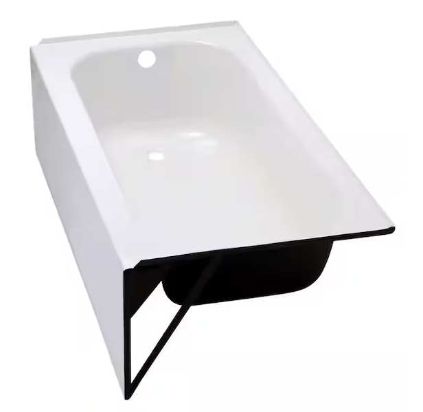 Maui 60 in. x 30 in. Alcove Soaking Bathtub with Left Drain in White