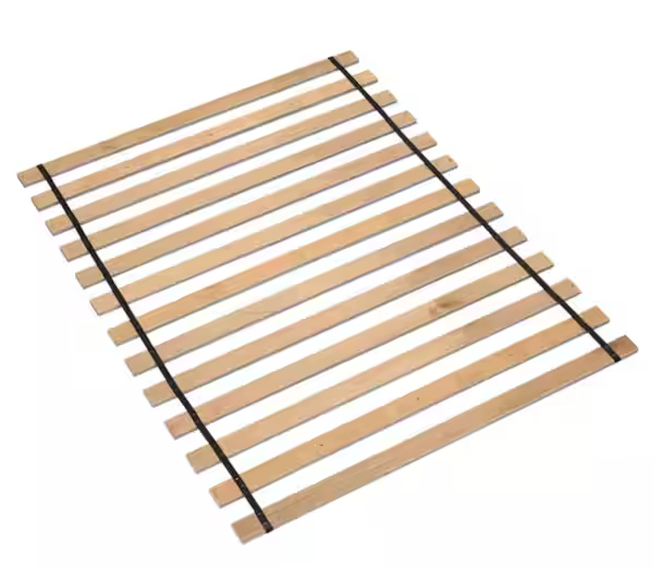 Platform Brown Wood Frame Queen Platform Bed Roll Slats