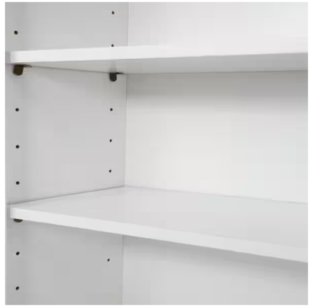 HOMEIBRO Newport Shaker White Ready to Assemble Wall Cabinet with 2-Doors 3-Shelves (30 in. W x 36 in. H x 12 in. D)
