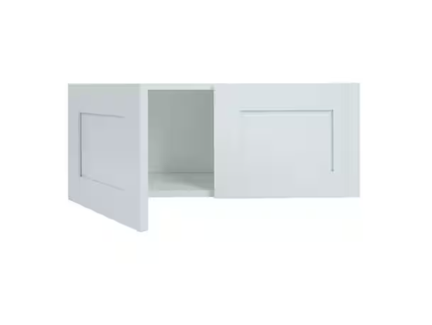 Everest 30 in. W x 12 in. D x 18 in. H Ready to Assemble Shaker Wall Bridge Kitchen Cabinet Door in White
