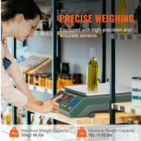 SVOPES 66 lb. Electronic Price Computing Scale, High-Precision Digital Deli Weight Scales, LED Display Commercial Food Weighing