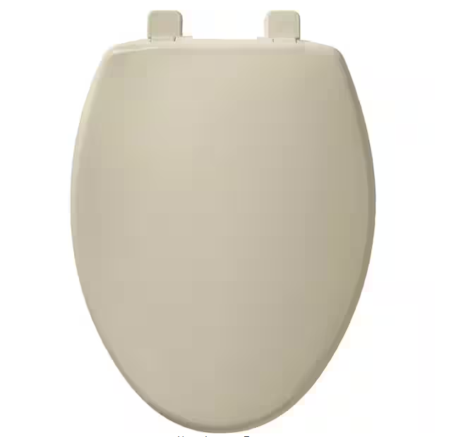 BEMIS Kimball Elongated Soft-Close Never-Loosens Plastic Toilet Seat in Bone