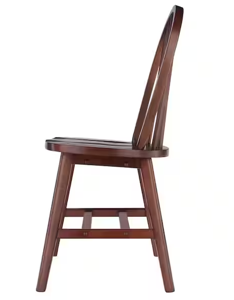 WINSOME WOOD Windsor Walnut Solid Wood Windsor Chair (Set of 2)