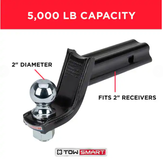 Class 3 5000 lb. "X" Mount Security Kit with 2 in. Ball, 3-1/4 in. Drop x 2 in. Rise Ball Mount
