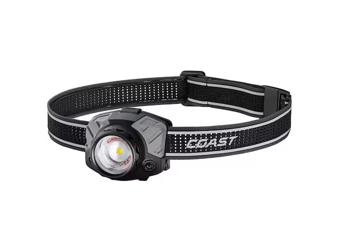 Coast FL86 840 Lumens Alkaline Dual Power LED Battery Powered Headlamp