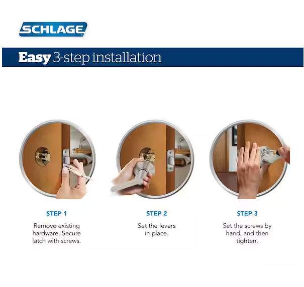 Schlage Sacramento Aged Bronze Privacy Bed/Bath Door Handle