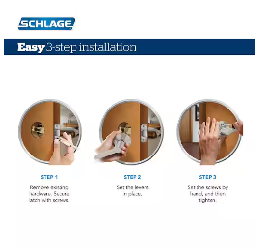 Schlage Accent Aged Bronze Keyed Entry Door Handle