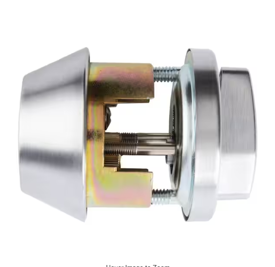Universal Hardware Industrial Duty Commercial Single Cylinder Deadbolt, UL 3-Hour Fire ANSI Grade 1, Satin Chrome Finish