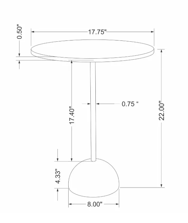 Optimistic Pedestal Metal Side Table Chrome - Room Essentials™ Assembly Required