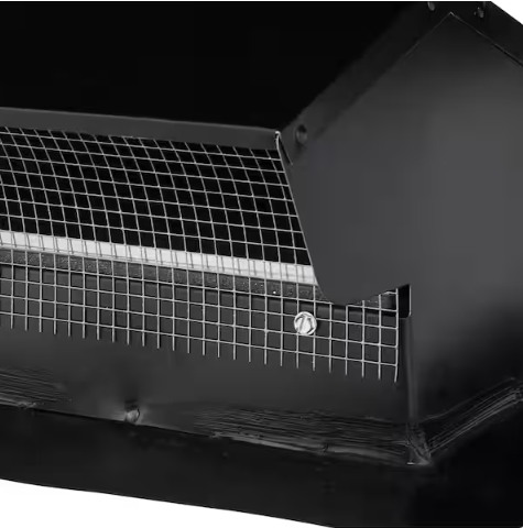 Master Flow 7 in. Goose Neck Vent - Roof Cap in Black