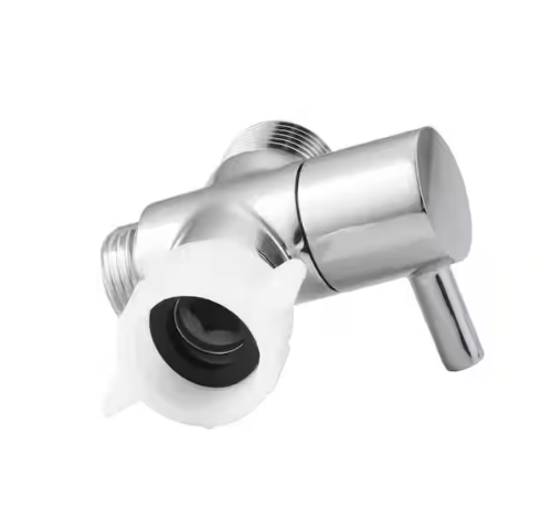 Brass T Adapter Bidet Attachment with Shut Off Valve for Easy Flow Control