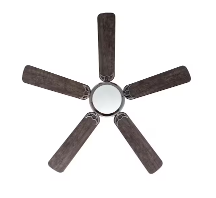 Hugger 52 in. LED Indoor Pewter Gunmetal Ceiling Fan with Light Kit