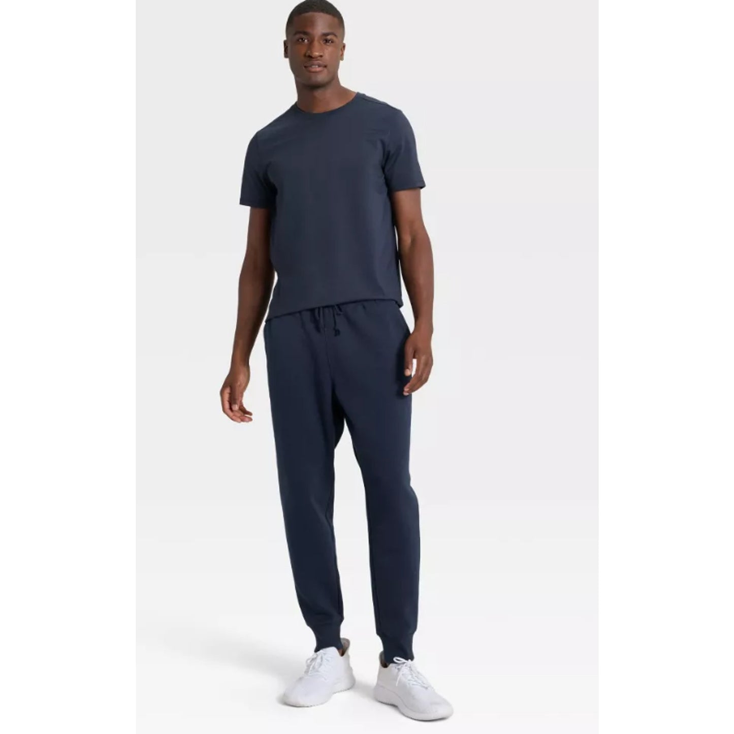 Men's Active Comfort Fleece Jogger Pants - All In Motion™ Blue M