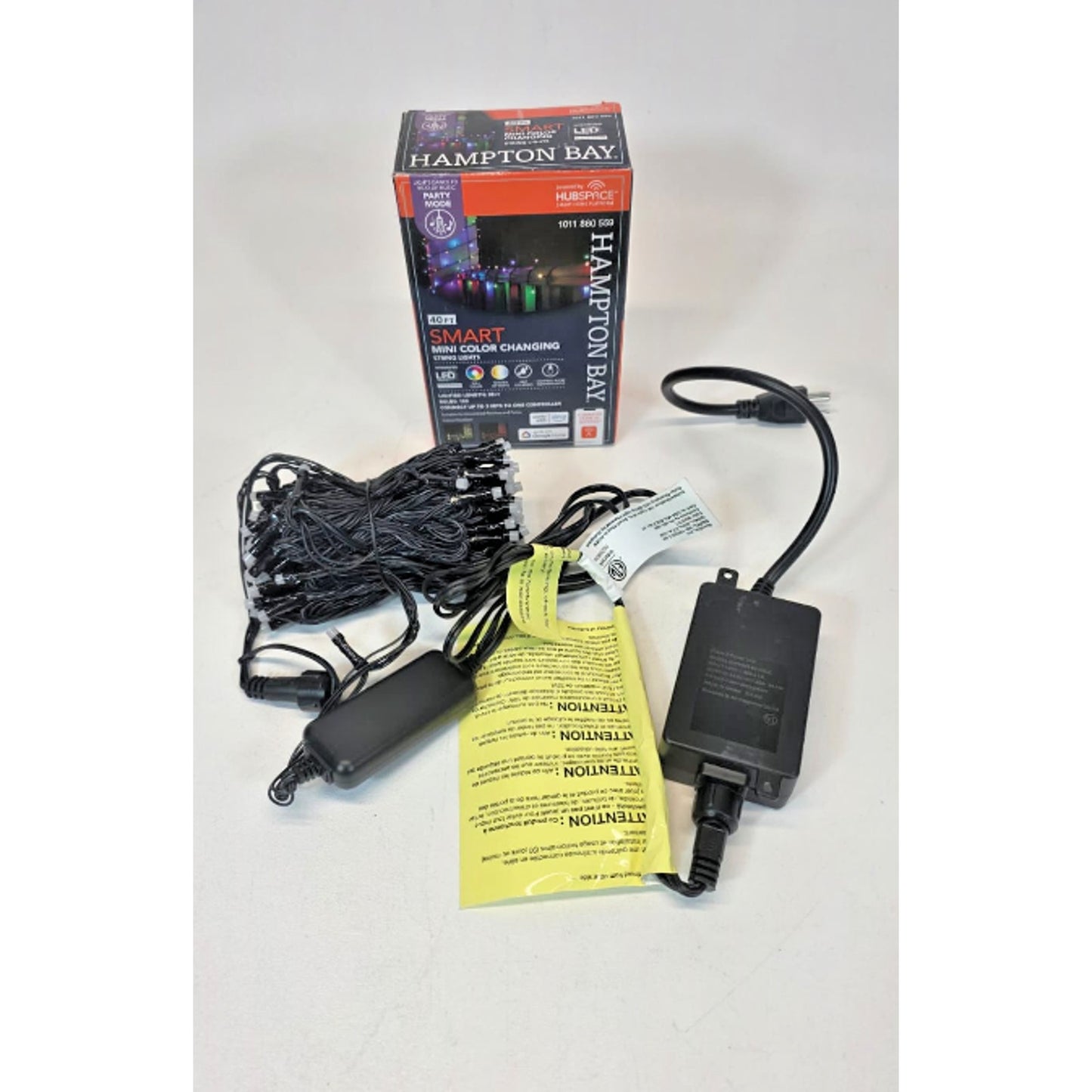 Hampton Bay Smart 100 Bulb 40 Ft Mini Color Changing String Light Indoor/Outdoor