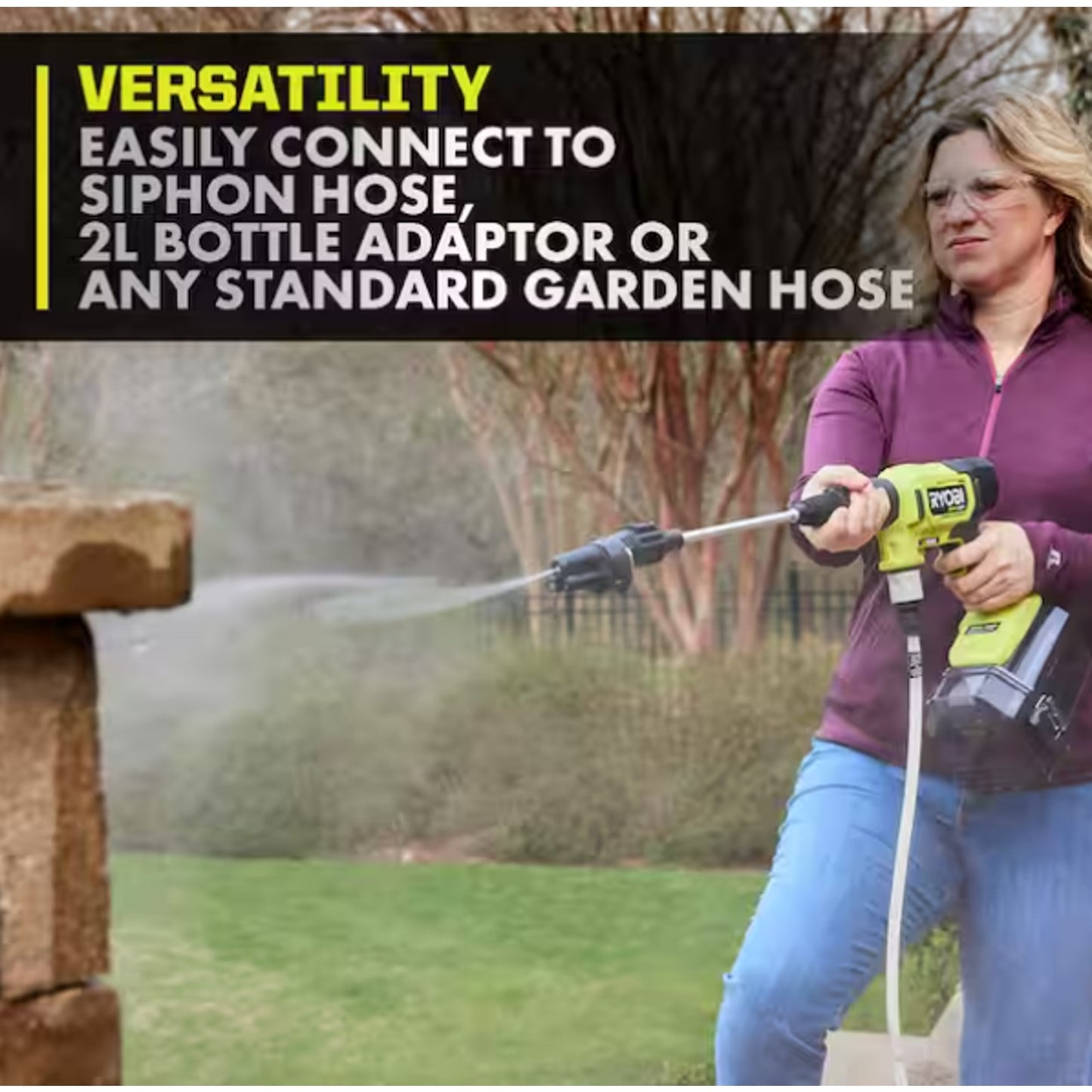 RYOBI Ezclean 600 PSI 0.7 GPM Cold Water Power Clean Kit With 40V 4Ah battery