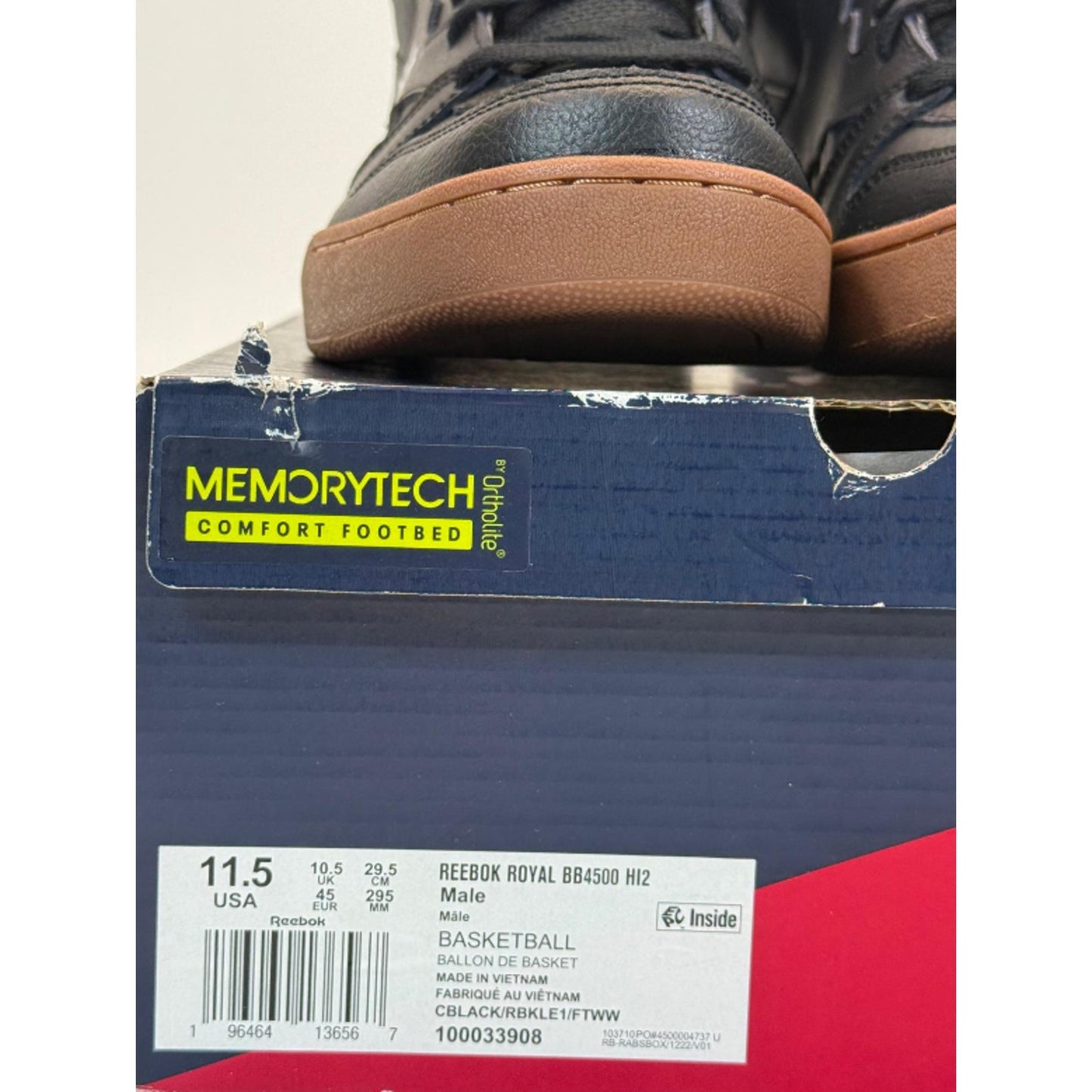 Reebok Men's Royal BB4500 HI-2 Sneaker Black/Brown Size 11.5