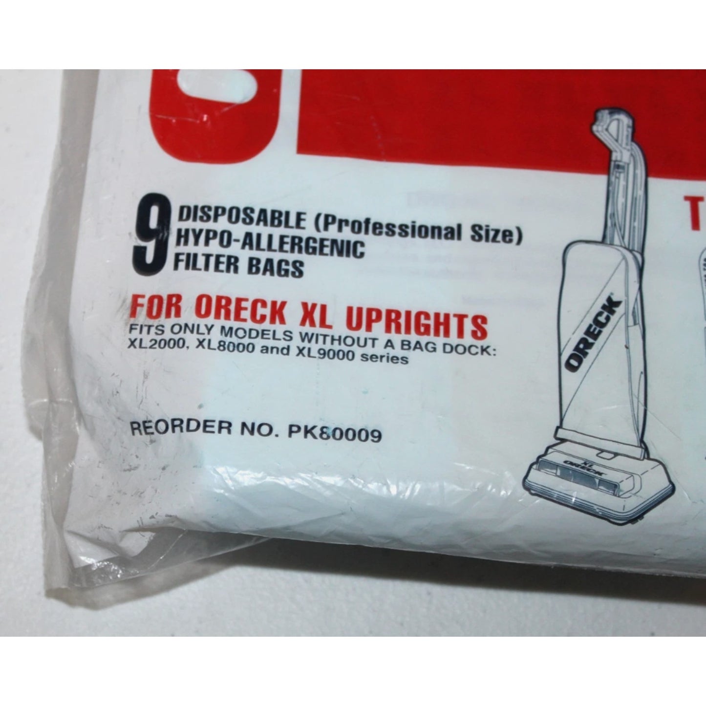 Oreck High Density Filter Bags 9 Filter Bags Upright XL 2000 8000 9000 PK80009