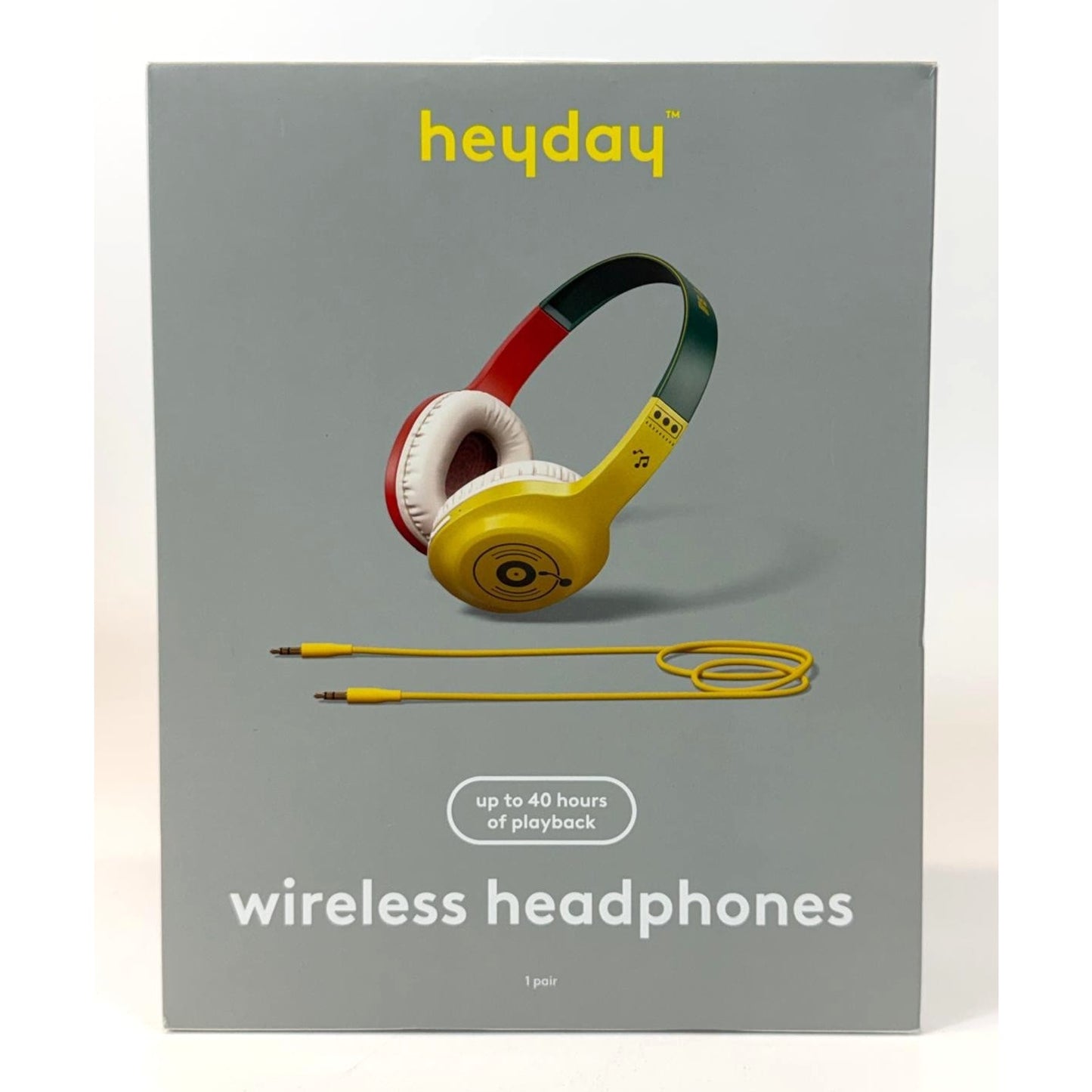 Heyday Wireless On-Ear Headphones with Microphone - Yellow/Orange