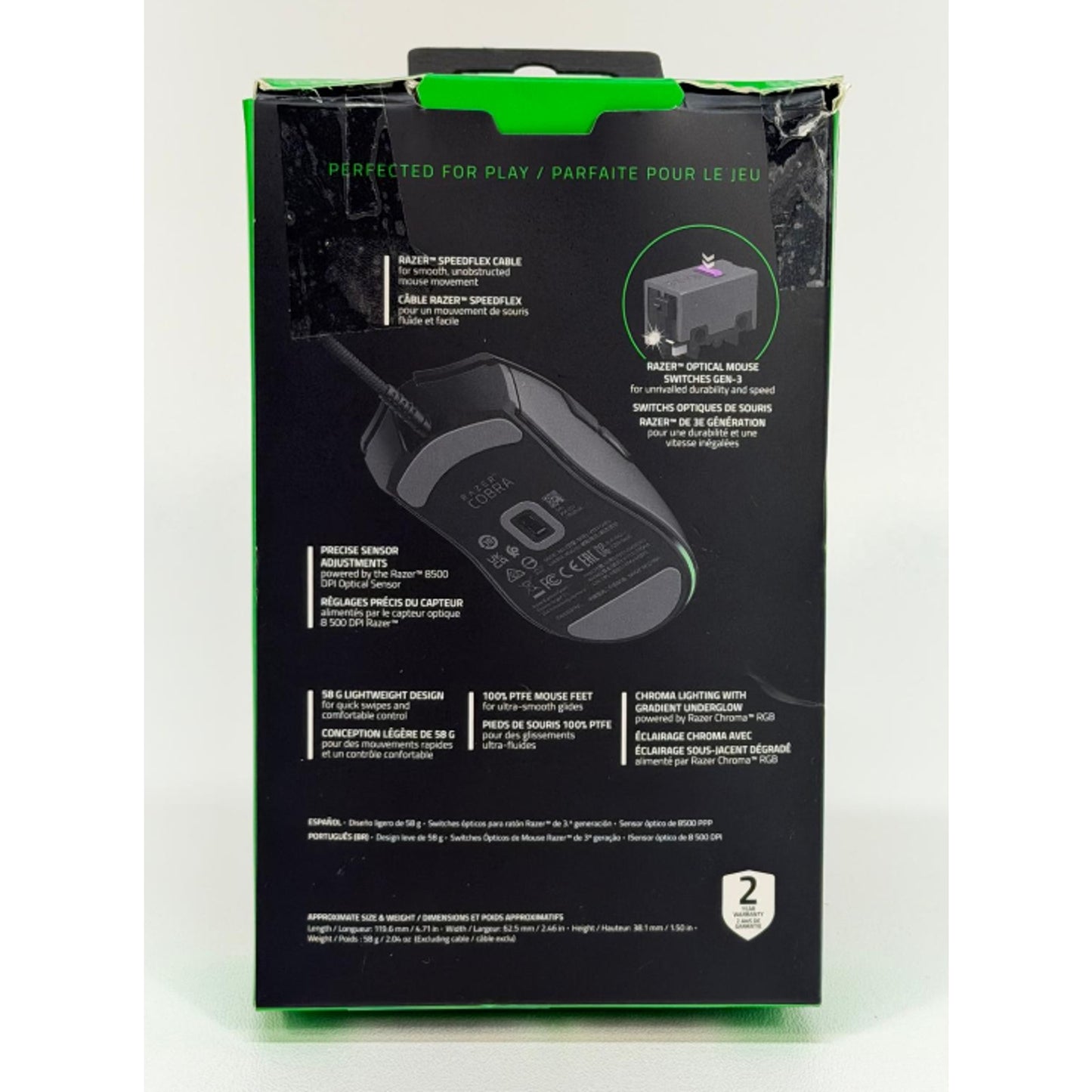 Razer - Cobra Lightweight Optical Gaming Mouse with Chroma RGB Lighting