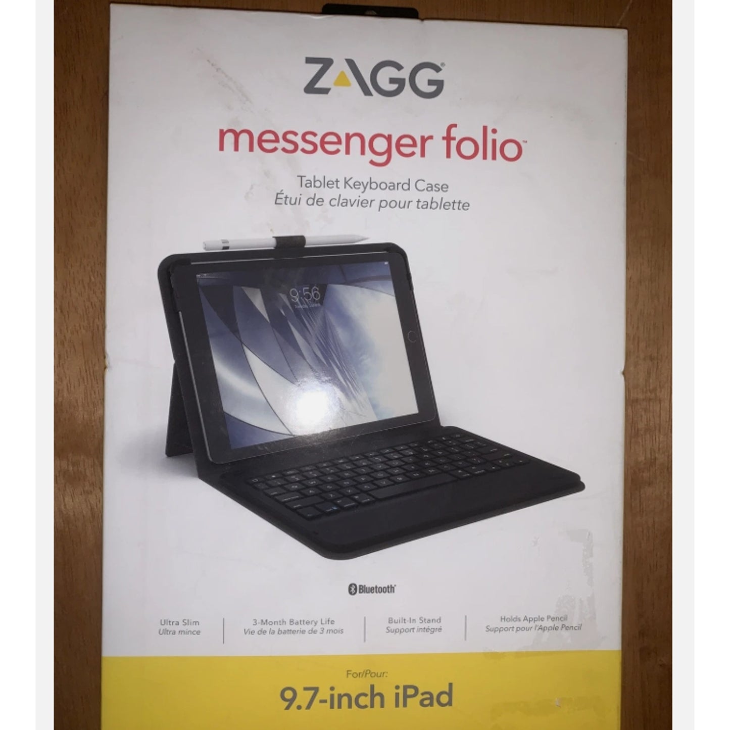ZAGG Messenger FolioTablet Case & Bluetooth For Apple iPad 9.7 Inch,848467093100