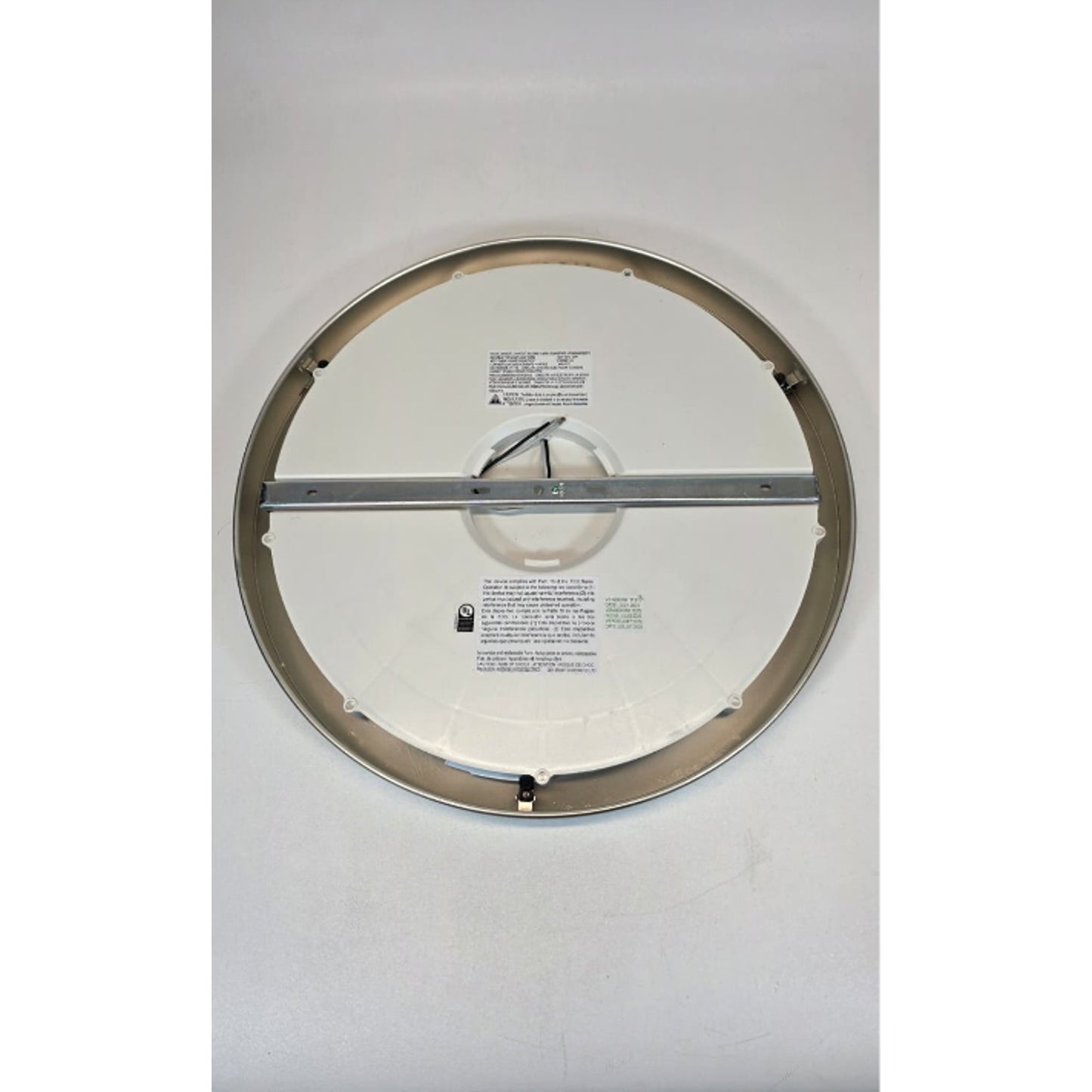 Hampton Bay Calloway 19 in Edgelit 5CCT LED Flush Mount in Brushed Nickel Finish