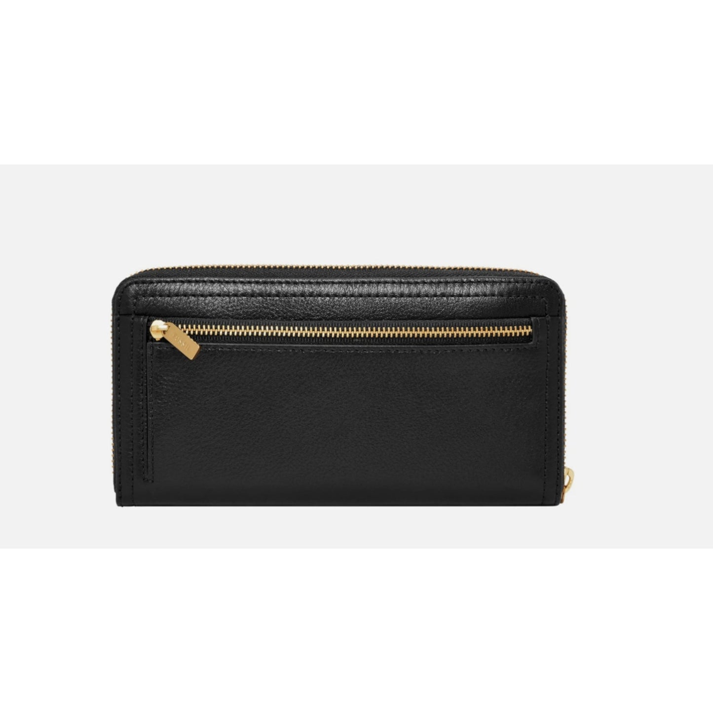 Fossil Women's Logan Leather RFID-Blocking Zip Around Clutch Wallet with Wristle