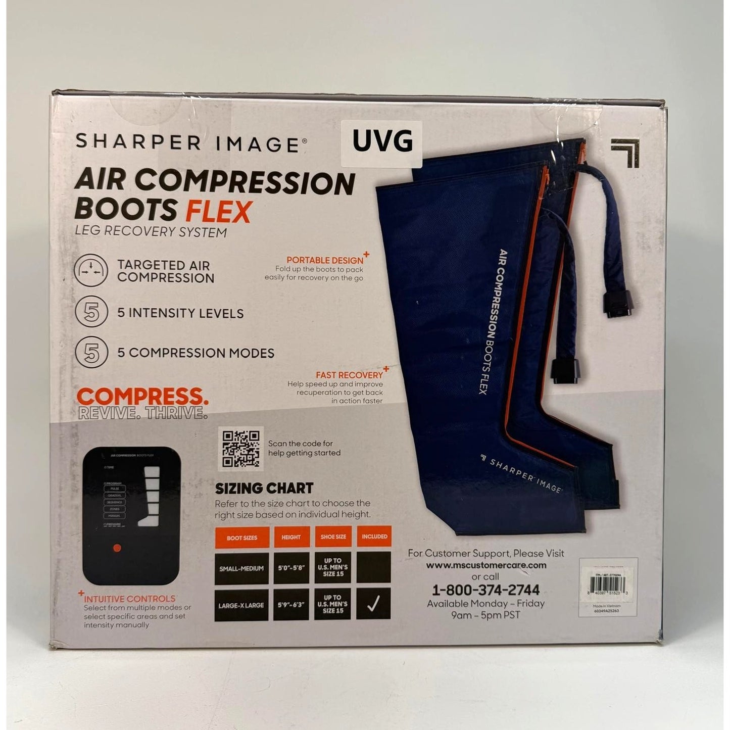 Sharper Image Air Compression Boots Flex, Large/XLarge