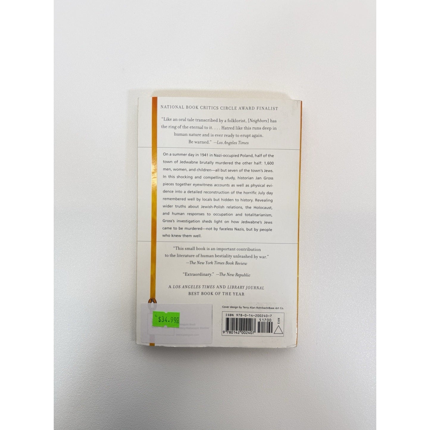 NEIGHBORS: THE DESTRUCTION OF THE JEWISH COMMUNITY IN By Jan T. Gross