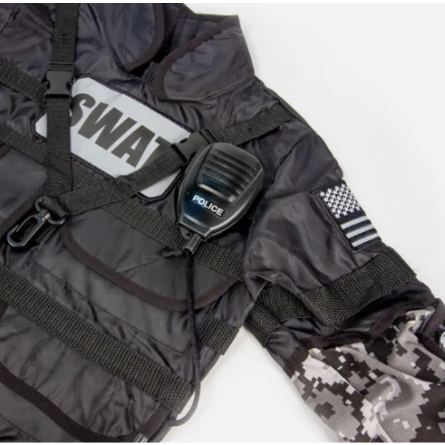 SWAT Team Costume With Accessories Child Size 3-4 by Teetot & Co MISSING THE HAT