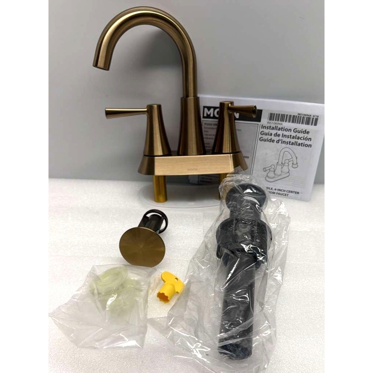 MOEN Ronan 84022BZG Widespread Bathroom Faucet Bronzed Gold