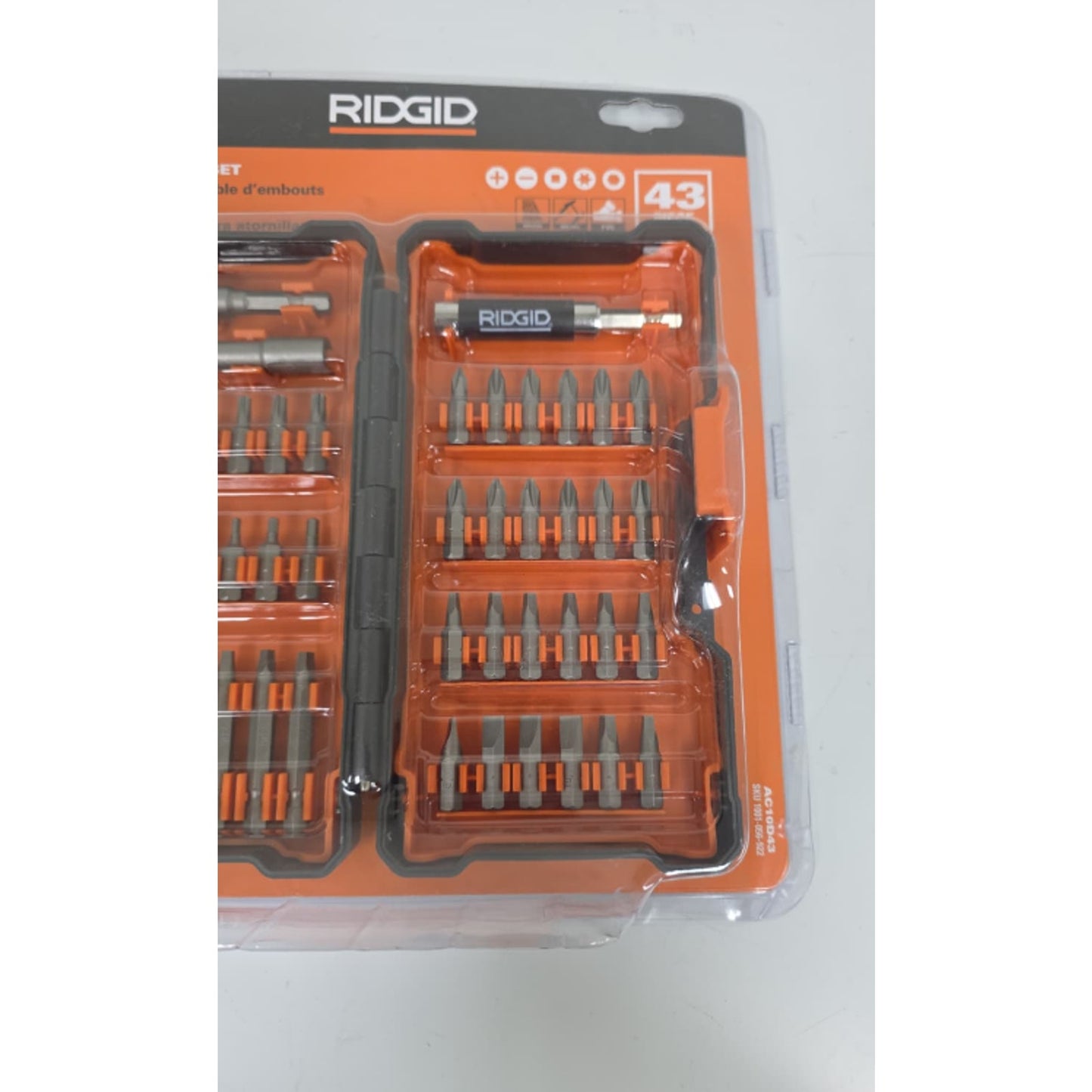 RIDGID 43 pc DRIVING BIT SET - AC10D43