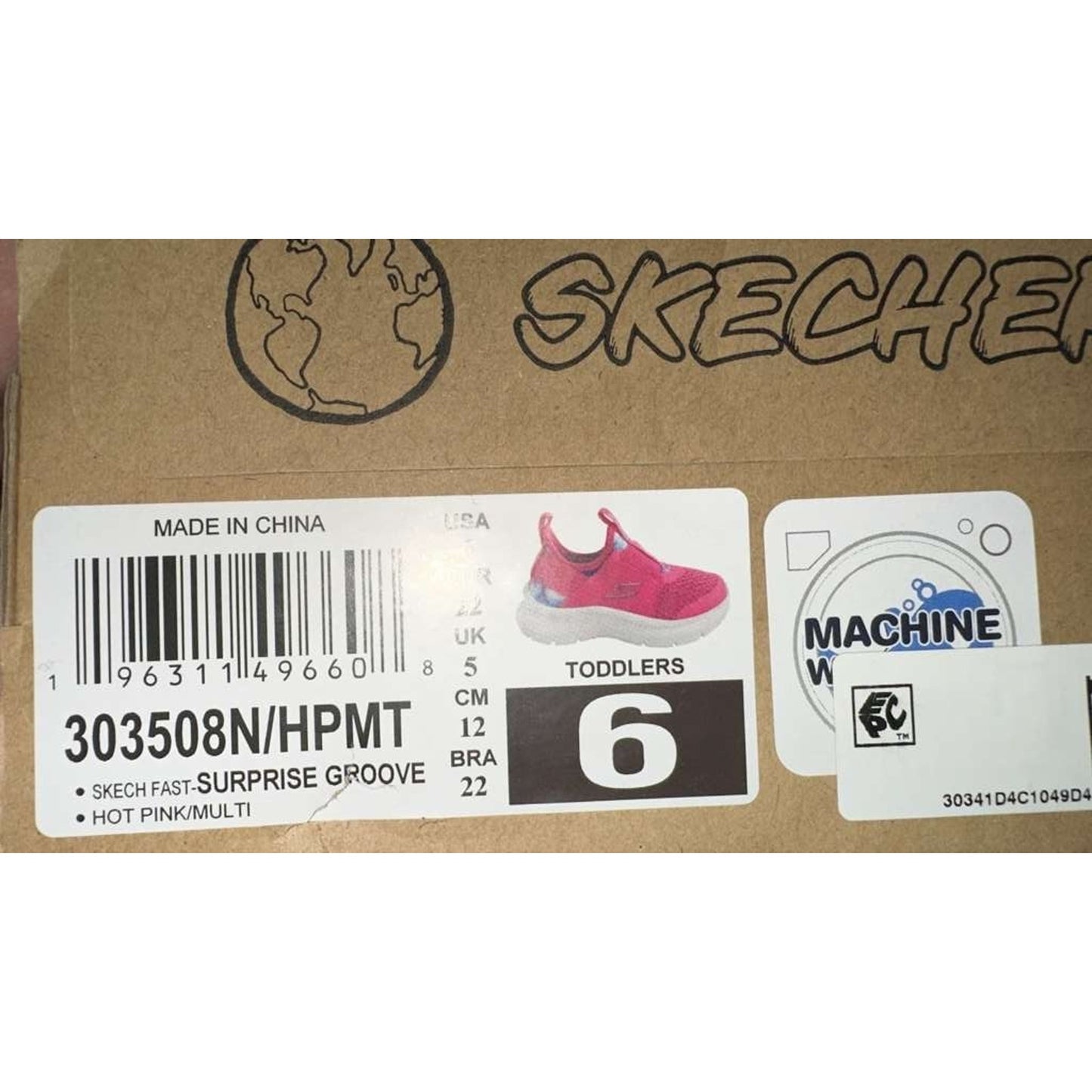 Skechers Kids Girls Skech Fast-Surprise Groove Sneaker, Hot Pink/Multi, Size 6.0