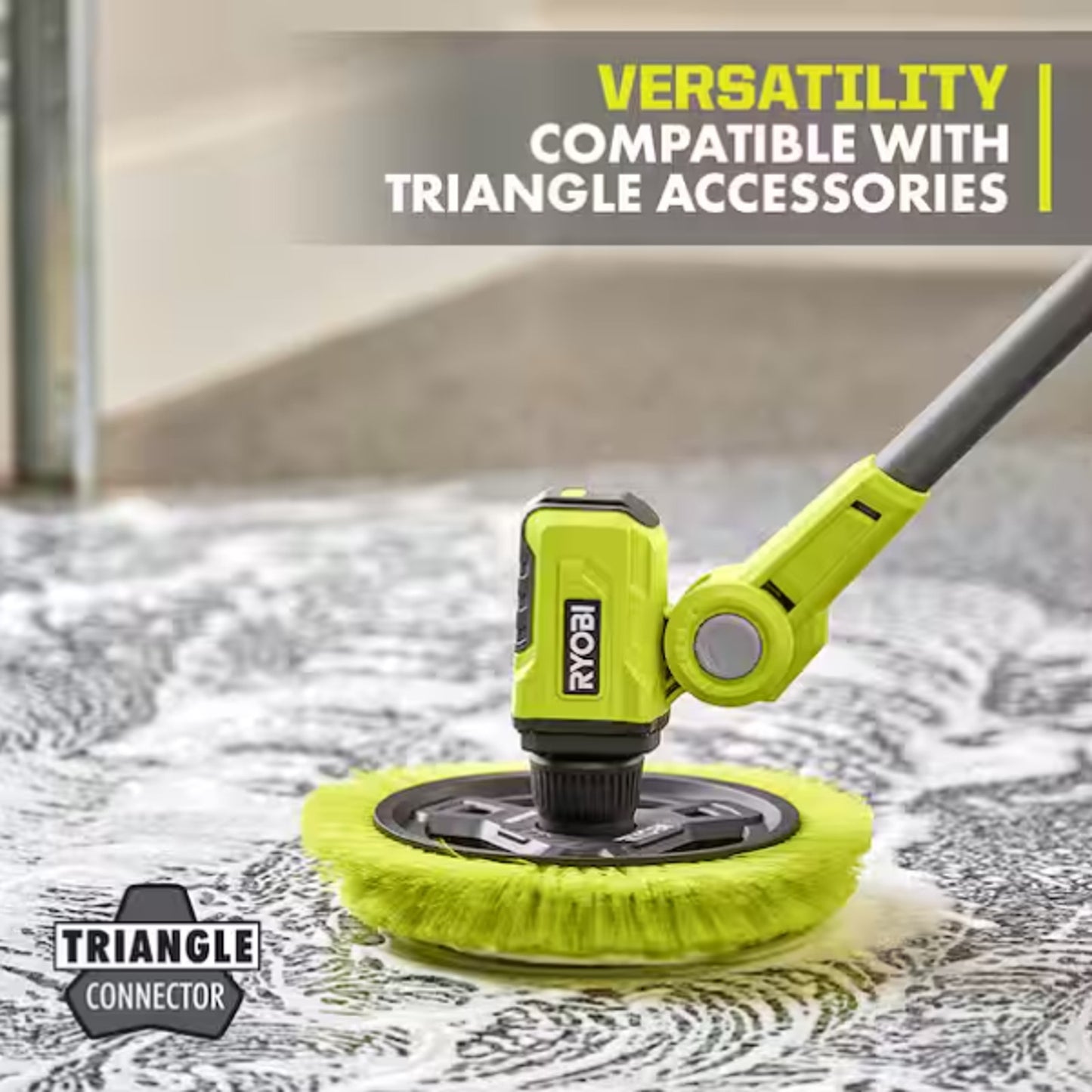 Ryobi ONE+ 18V P4500K Telescoping Power Scrubber Kit w/ 2.0Ah Battery &Charger