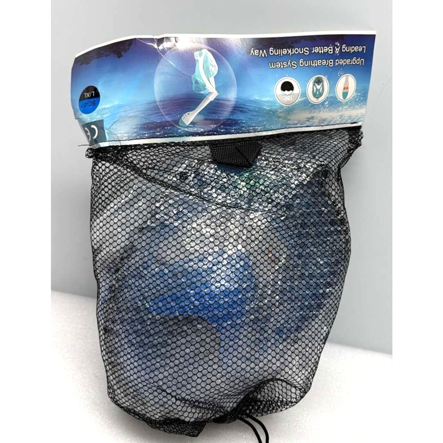 Snorkel full face Mask Upgraded Breathing System Size: L/XL