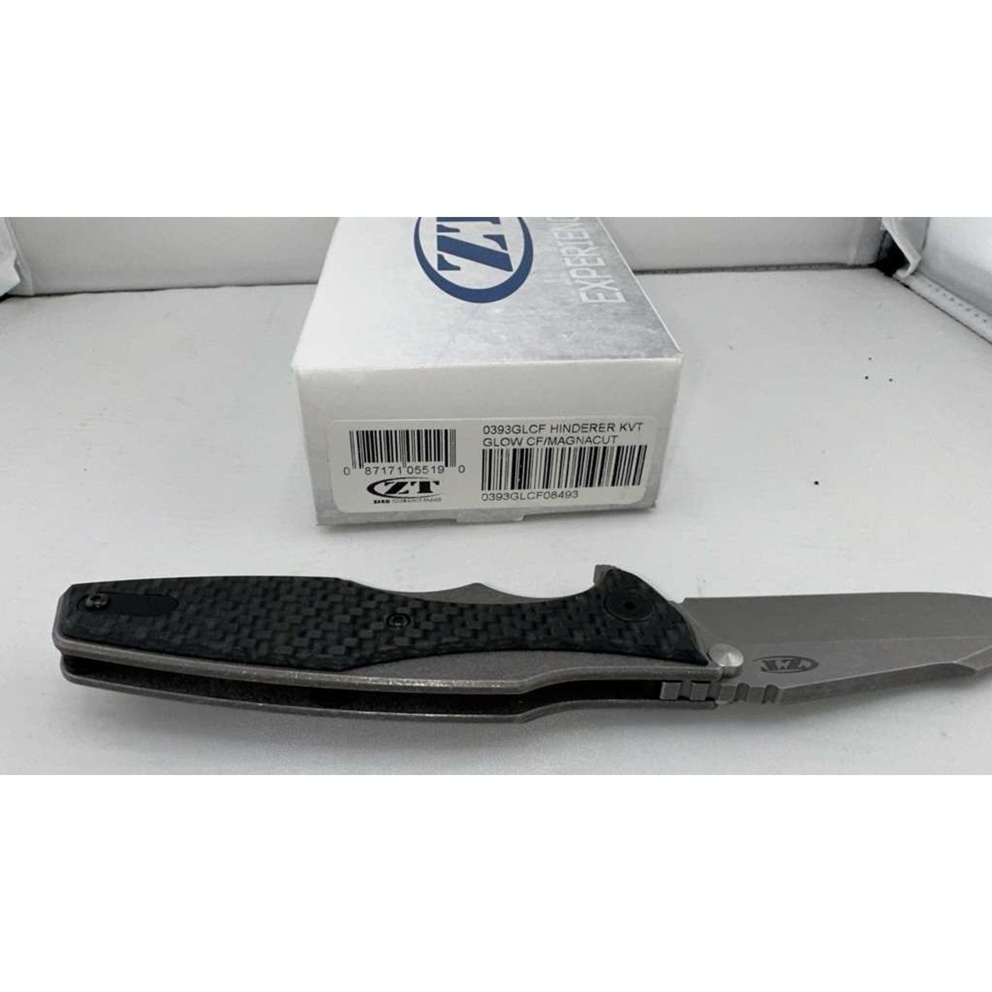 DISCONTINUED ZT HINDERER 0393 GLCF TITANUM & CF FLIPPER