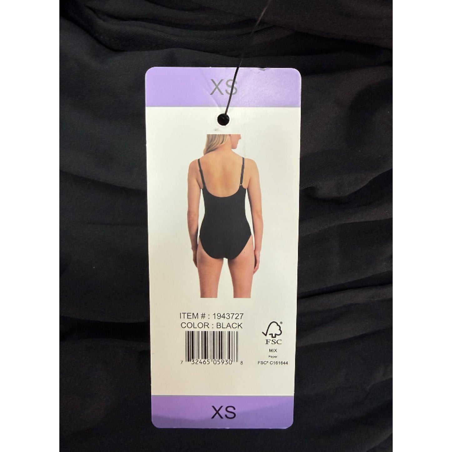 DKNY Sport Women's Swimsuit Fully lined Removeable cups Black Color Size XSmall
