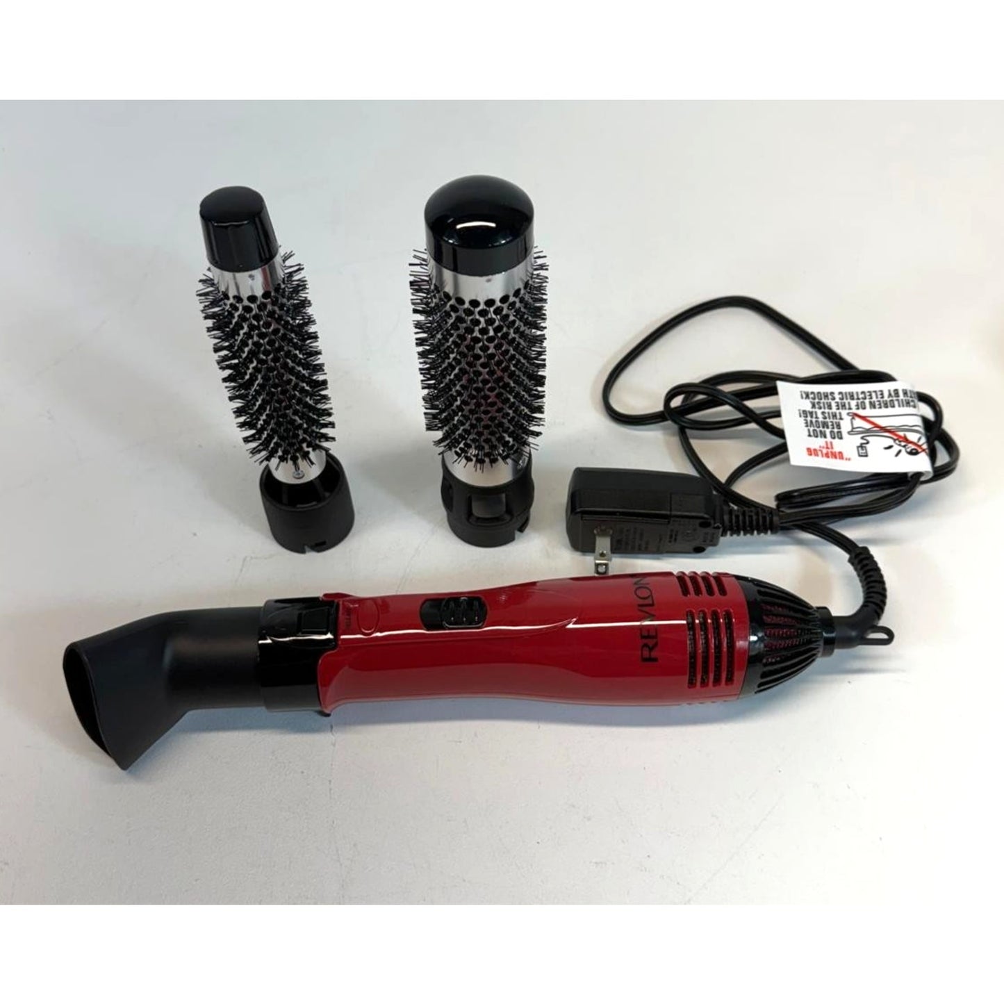 Revlon Style, Curl and Volumize Ionic 1 and 1-1/2 Hot Air Styling Kit Red 1200W