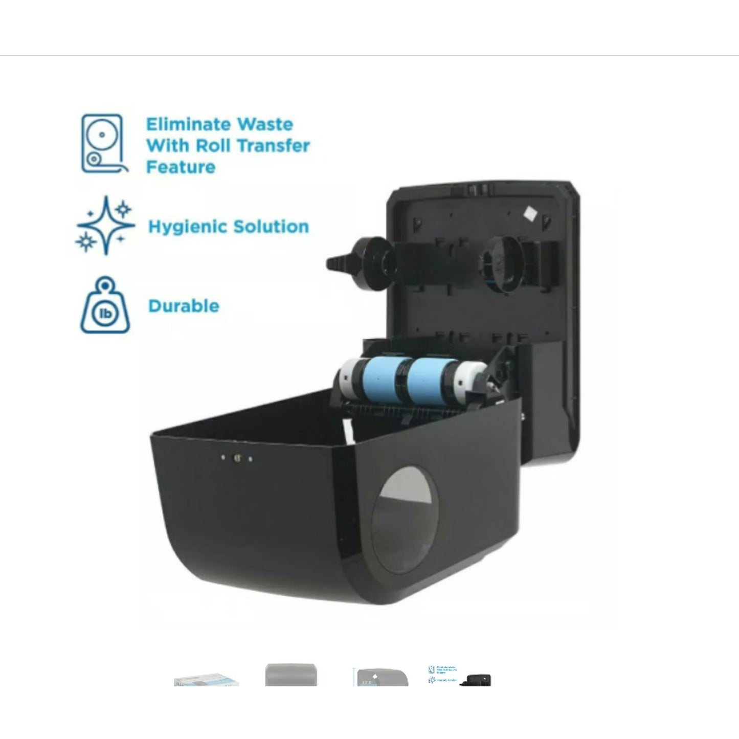 Marathon Mechanical No Touch Paper Towel Dispenser, Black