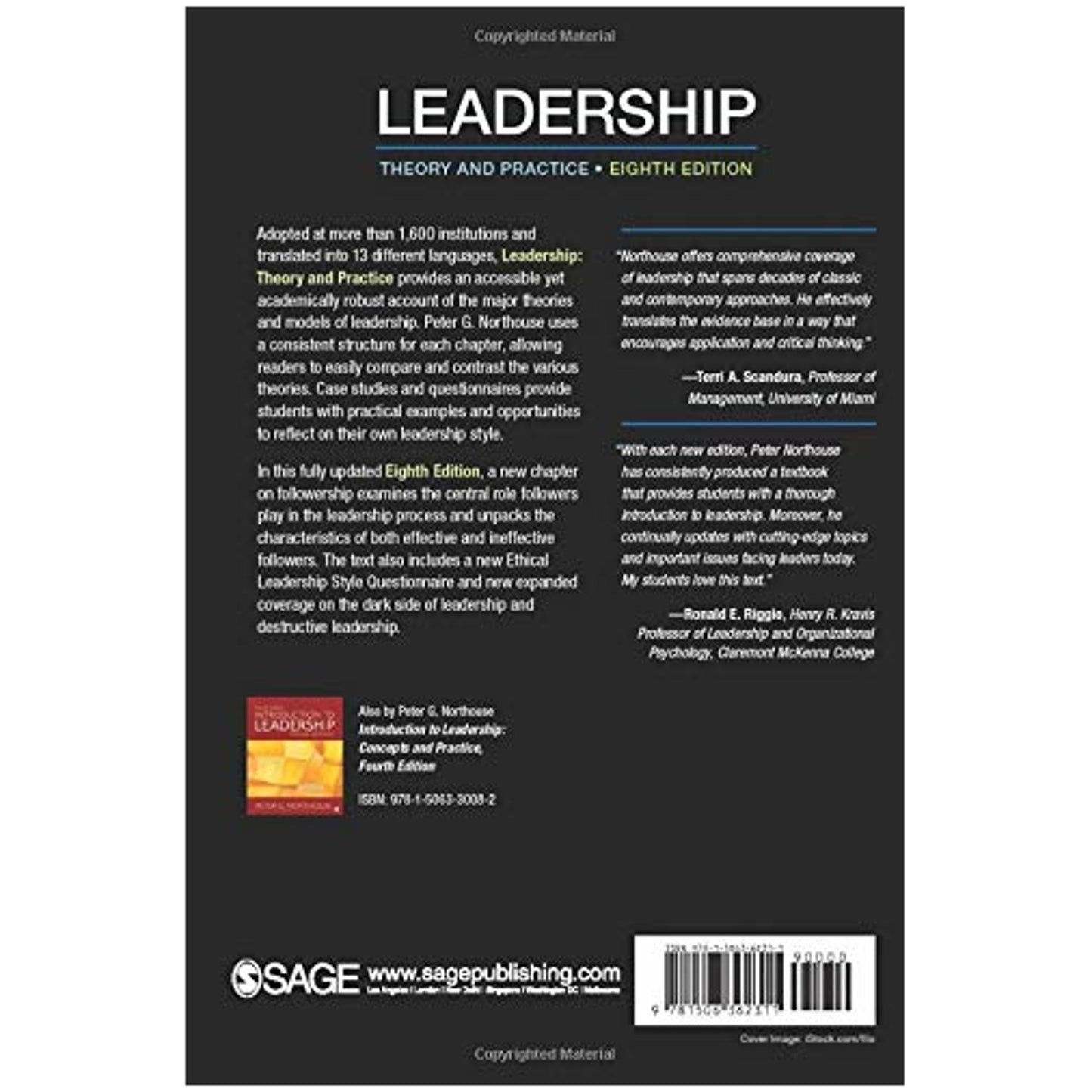 Leadership: Theory and Practice Sealed-New!