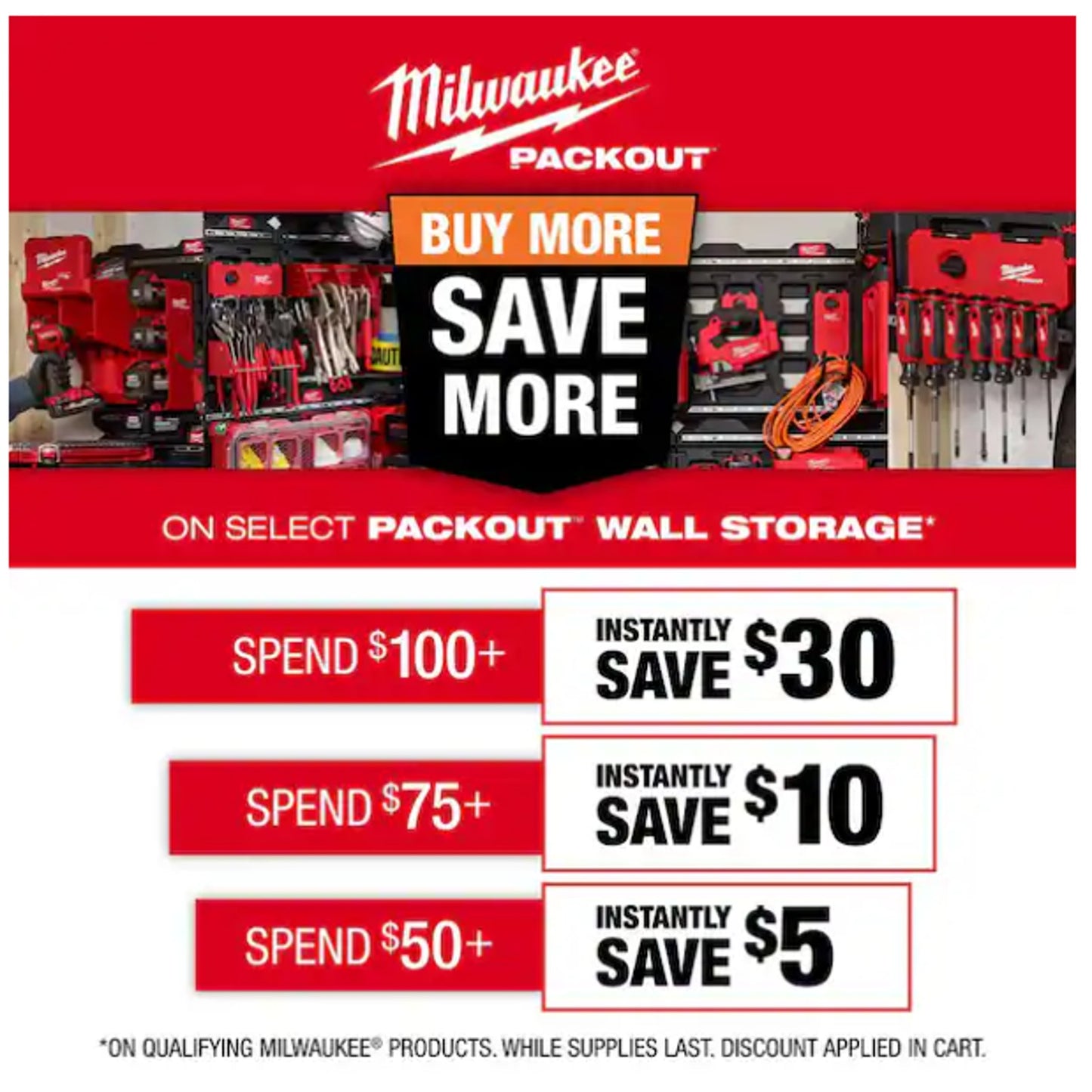 Milwaukee 48-22-8071 Milwaukee Tool PACKOUT Large Magnetic Bin