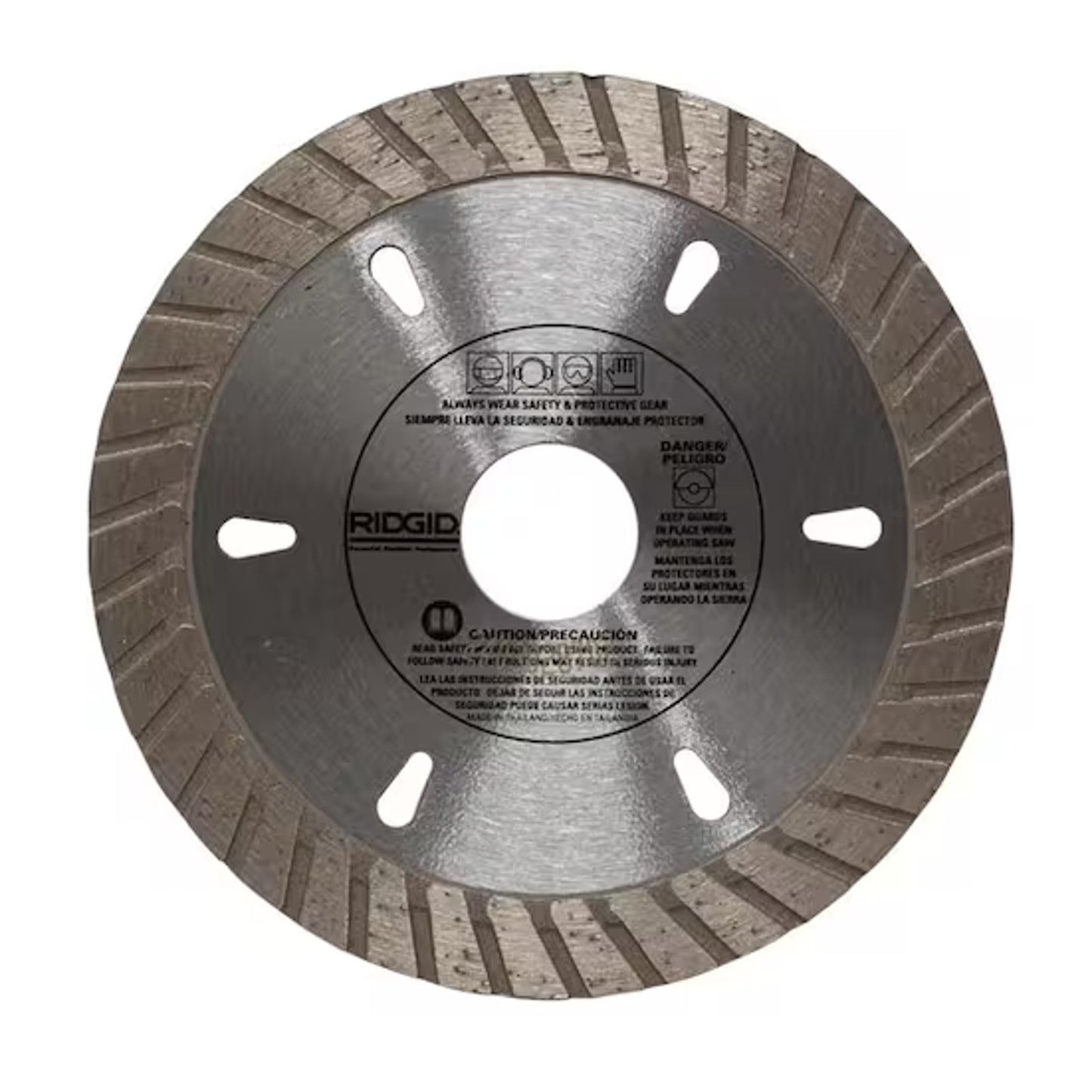 RIDGID 4.5" Masonry Cutting Turbo Rim Diamond Saw Blade (PACK OF 5) 25-TB45IP