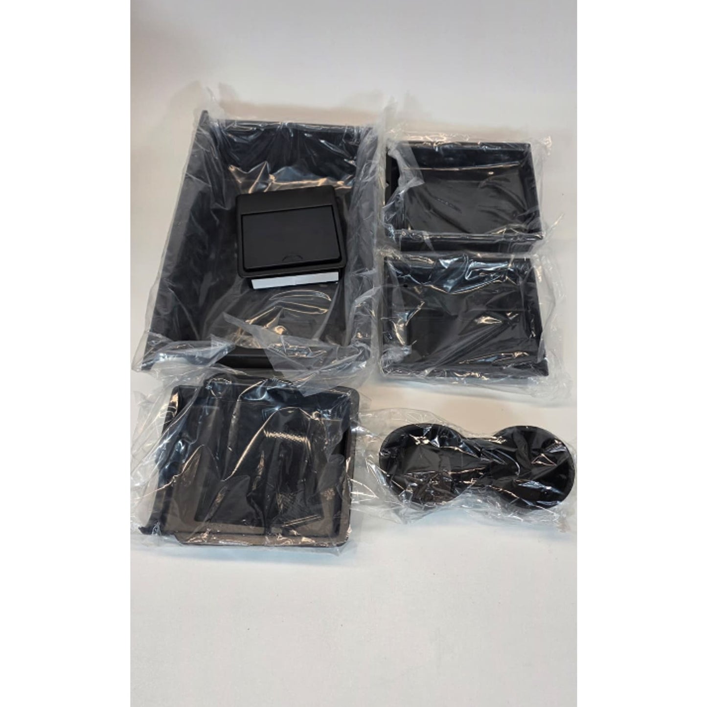 6PCS Center Console Organizer Tray for Tesla Model Y 2021-2024, Hidden Storage B