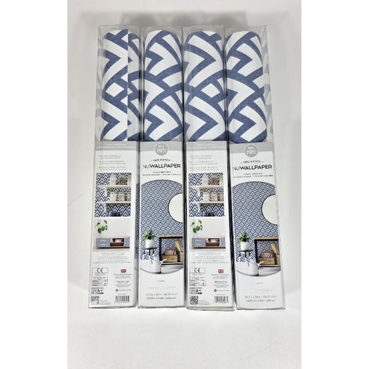 NuWallpaper Kanoko Navy Vinyl Peel & Stick Wallpaper (123 Sq. Ft.)