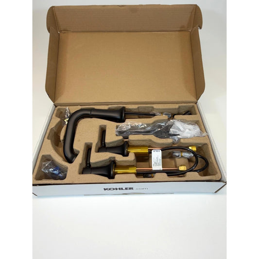 Kohler Terzet 3-Hole Bathroom Faucet Matte Black 1.2 GPM Widespread