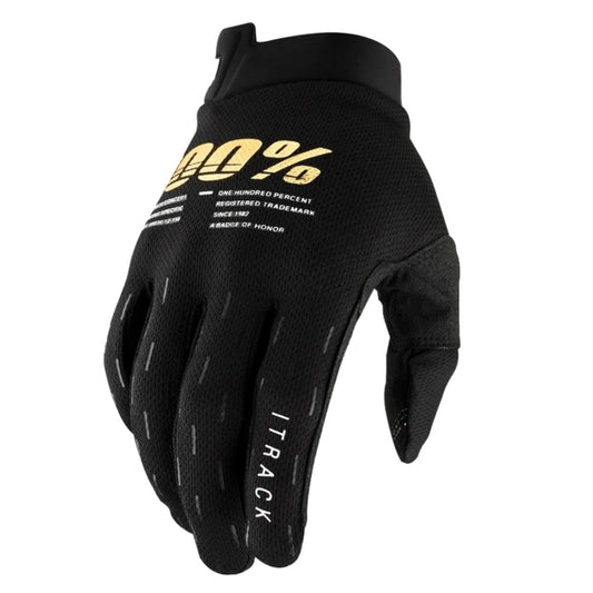 100% Youth Track Gloves Size Youth Large Black