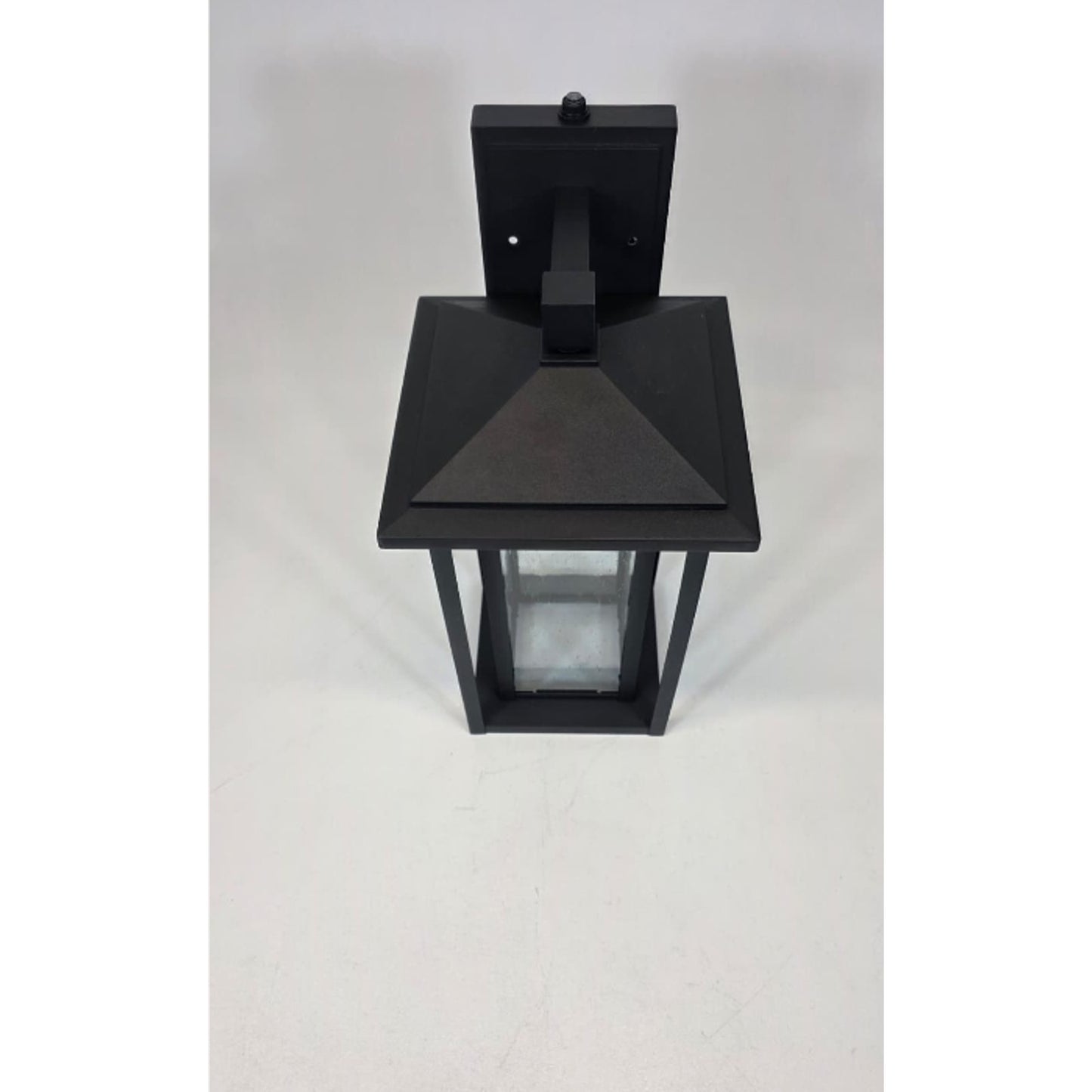 Home Decorators Mauvo Canyon 15.5 in. Black Dusk to Dawn LED Outdoor Wall Light