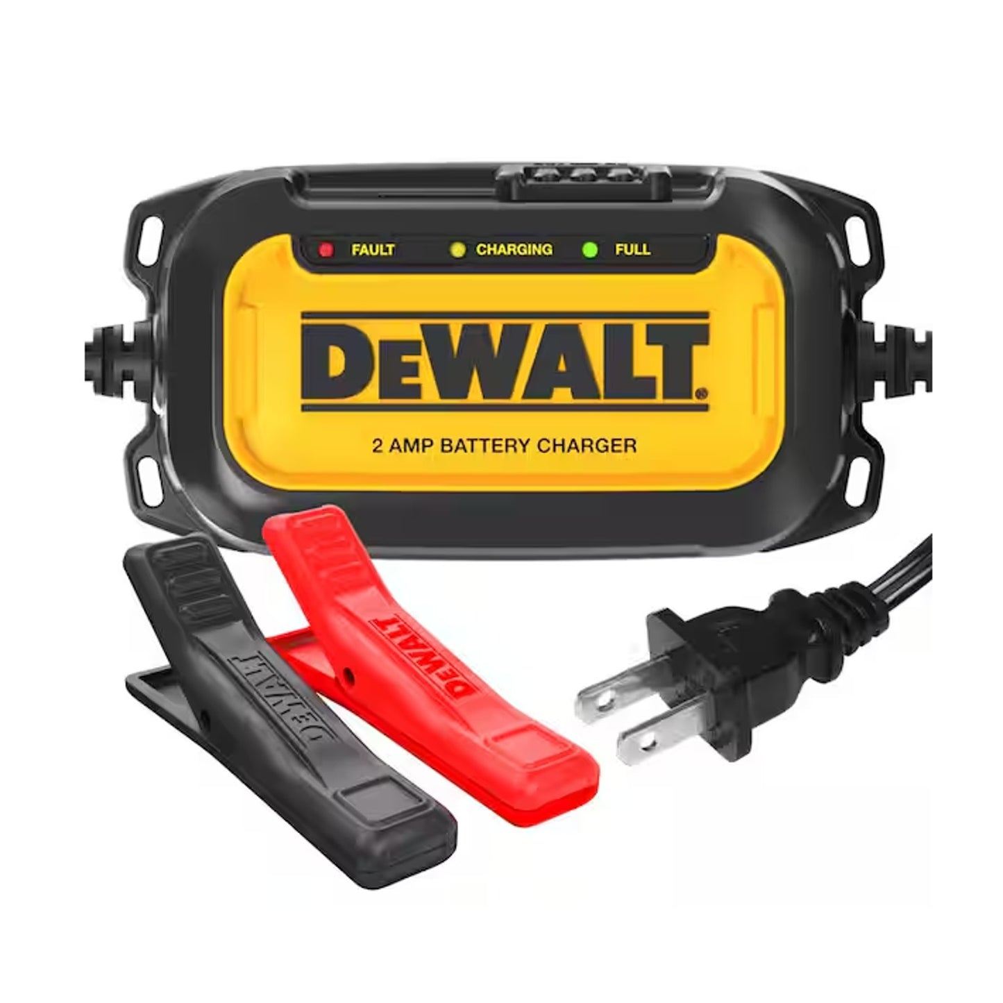 NEW DeWalt DXAEC2 Professional 6-12 V Battery Charger w/ Clamps, Ring Terminals